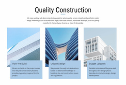 Construction Projects - Landing Page