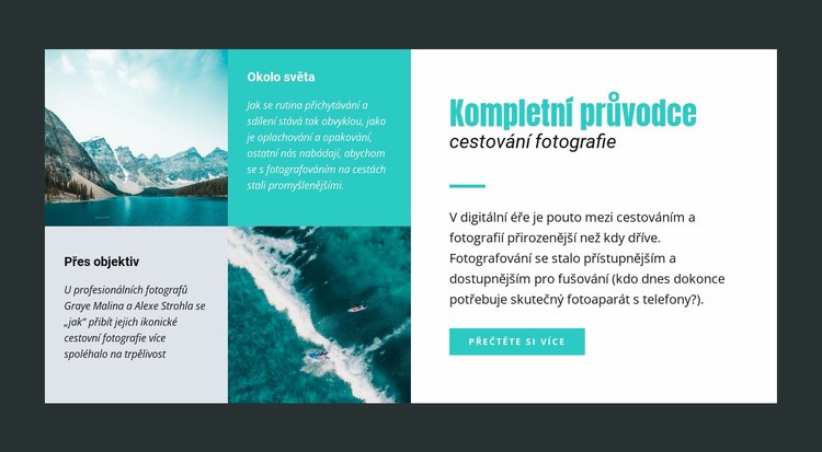 Cestovní průvodce fotografováním Šablona CSS