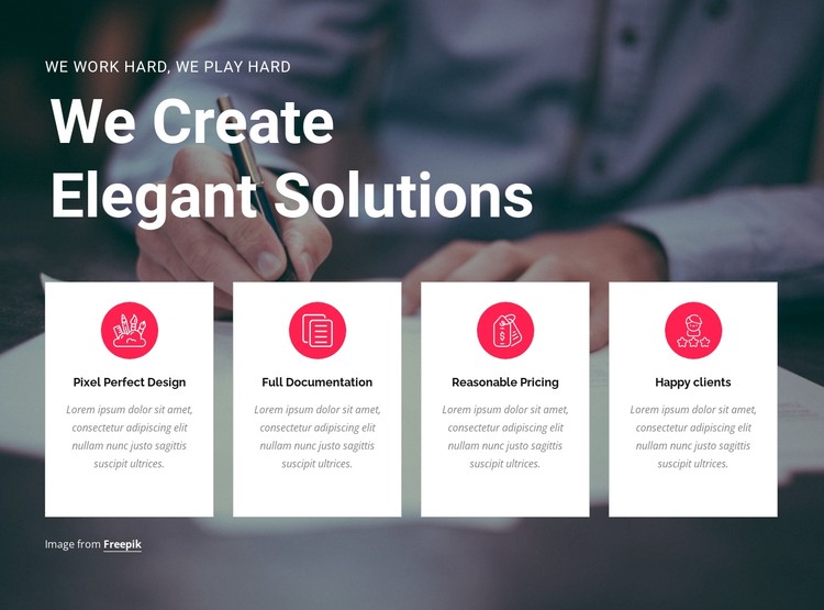 Create creative solutions CSS Template