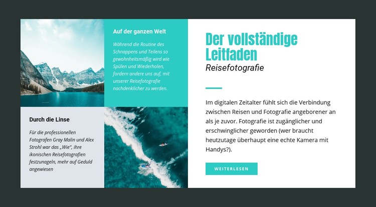 Reisefotografiereiter CSS-Vorlage