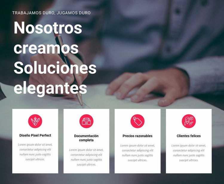 Crea soluciones creativas Maqueta de sitio web