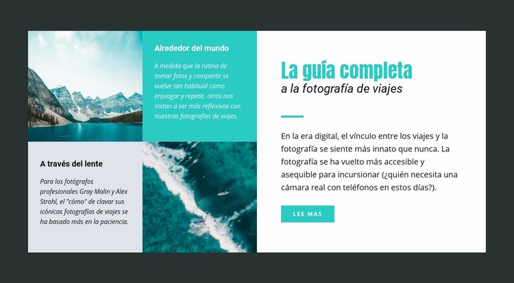 Guía de fotografía de viajes Plantilla HTML5