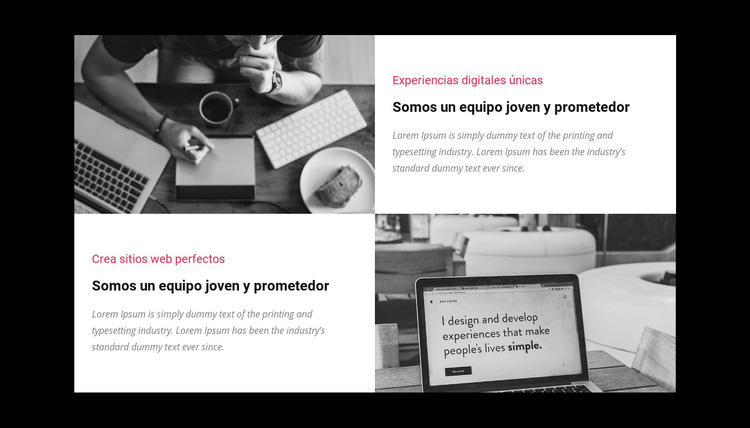 Creando una experiencia de cliente única Plantilla de sitio web