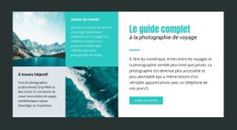 Conception Du Site Pour Guide De Photographie De Voyage