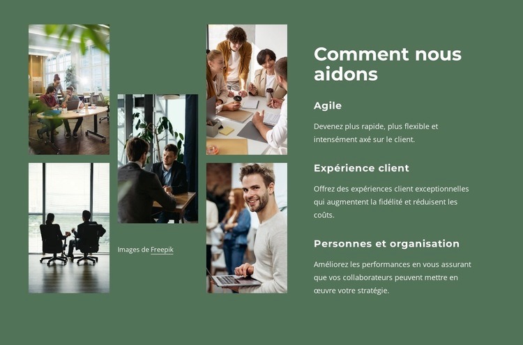 Des projets uniques aux engagements pluriannuels Créateur de site Web HTML