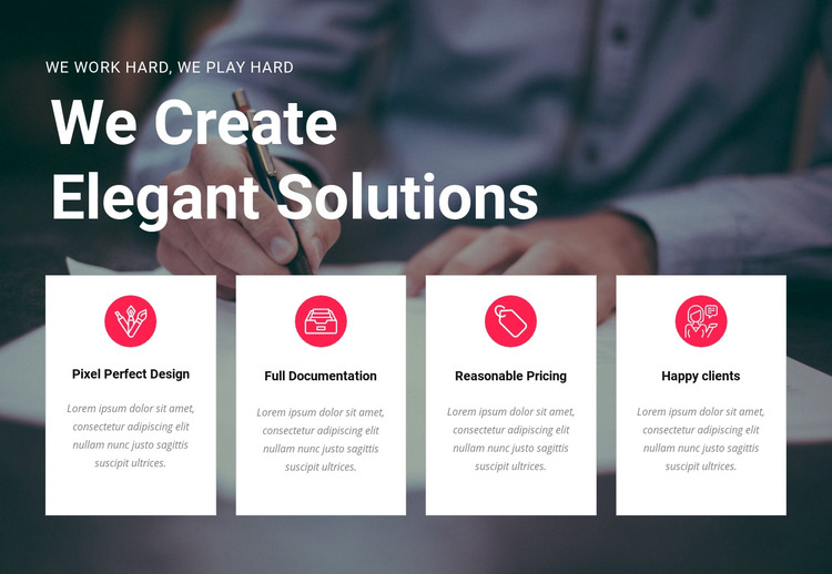 Create creative solutions Homepage Design
