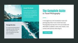 Travel Photography Guide - Web Template