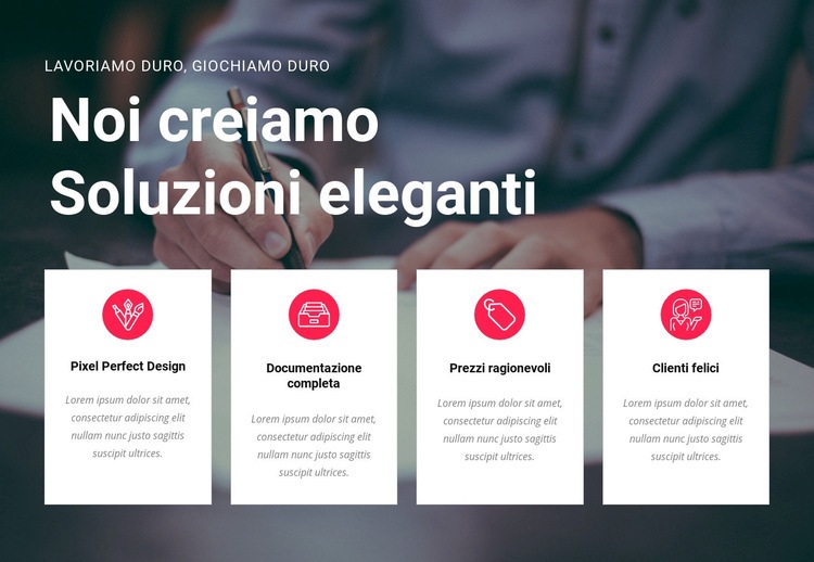 Crea soluzioni creative Modelli di Website Builder