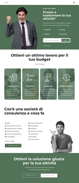 Lavoriamo Con Leader Ambiziosi Che Vogliono Definire Il Futuro - Mockup Del Sito Web Reattivo