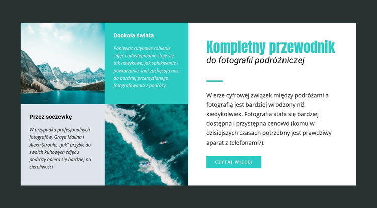 Przewodnik po fotografii podróżniczej Motyw WordPress