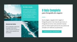 Design Do Site Para Guia De Fotografia De Viagem