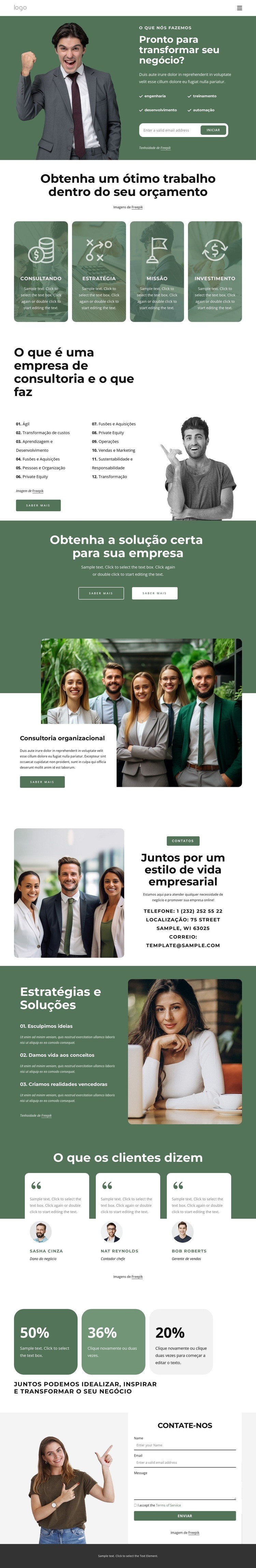 Trabalhamos com líderes ambiciosos que querem definir o futuro Design do site