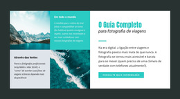 Design Do Site Para Guia De Fotografia De Viagem