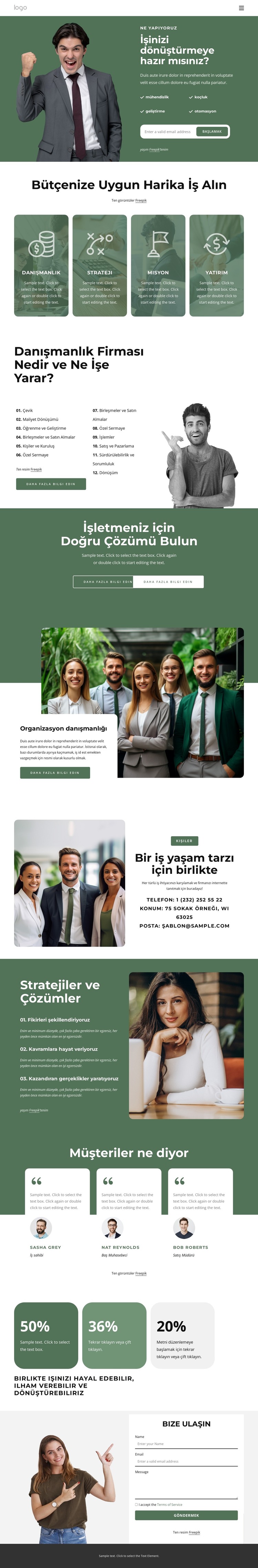 Geleceği tanımlamak isteyen iddialı liderlerle çalışıyoruz HTML Şablonu