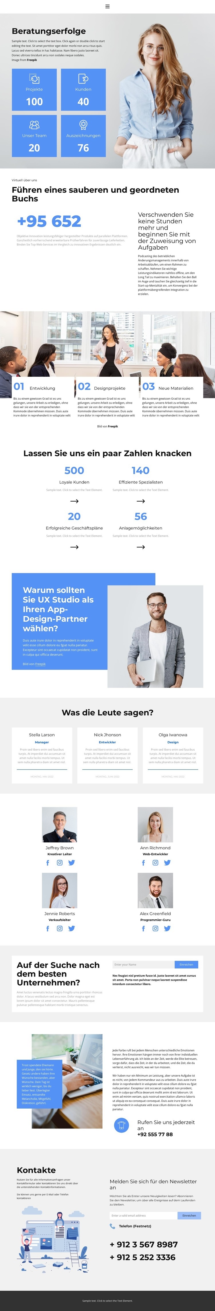 Wir halten das Niveau HTML Website Builder