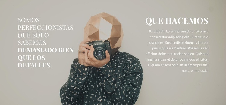 Fotógrafo destacado Plantillas de creación de sitios web