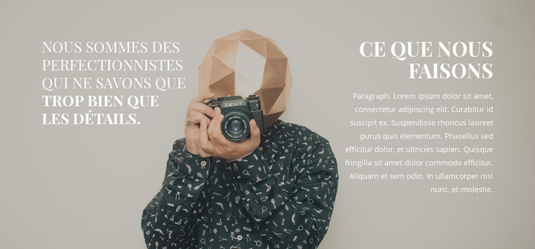 Meilleur photographe Modèle HTML5