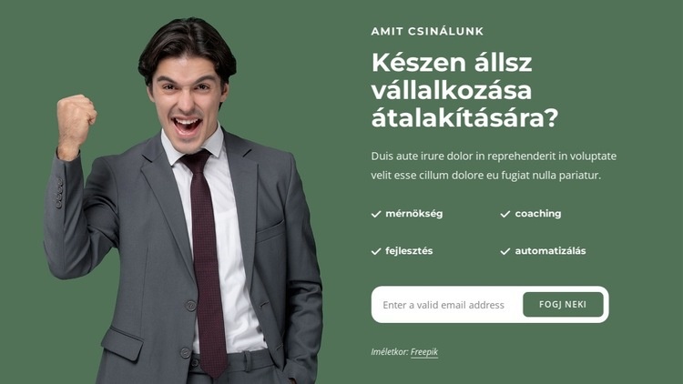 Összetett üzleti problémákat oldunk meg CSS sablon