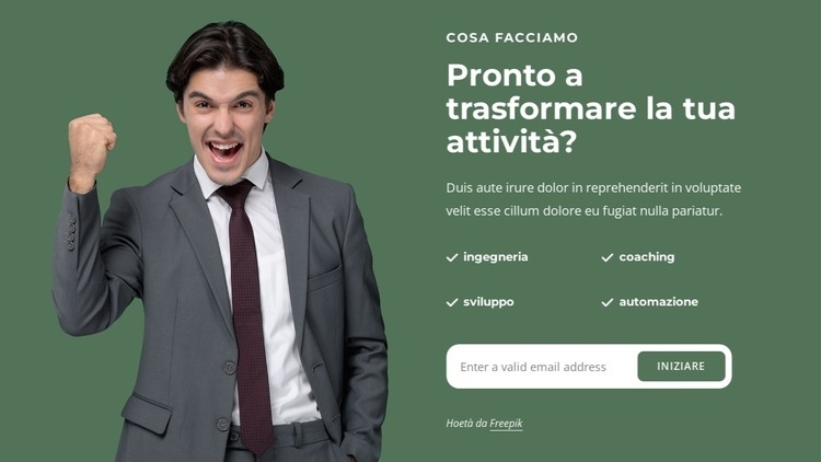 Risolviamo problemi aziendali complessi Costruttore di siti web HTML