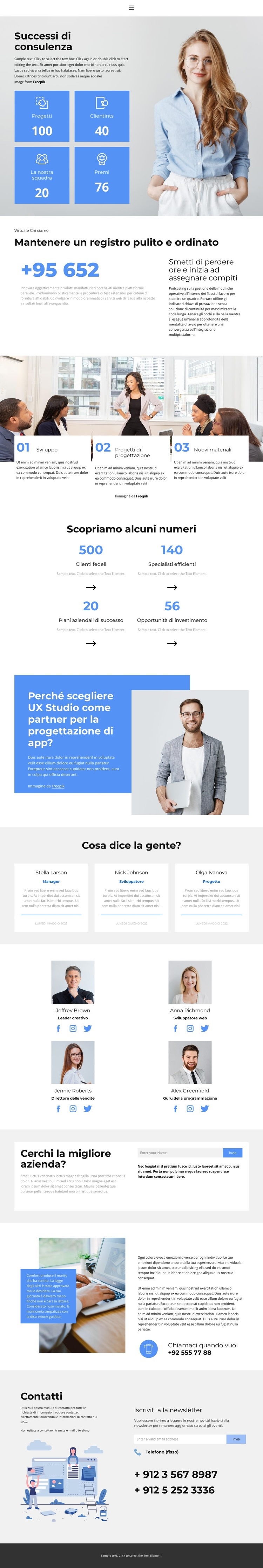 Manteniamo il livello Mockup del sito web