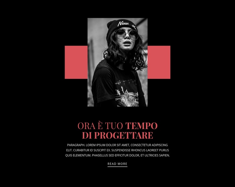 Leader nell'agenzia di moda Mockup del sito web