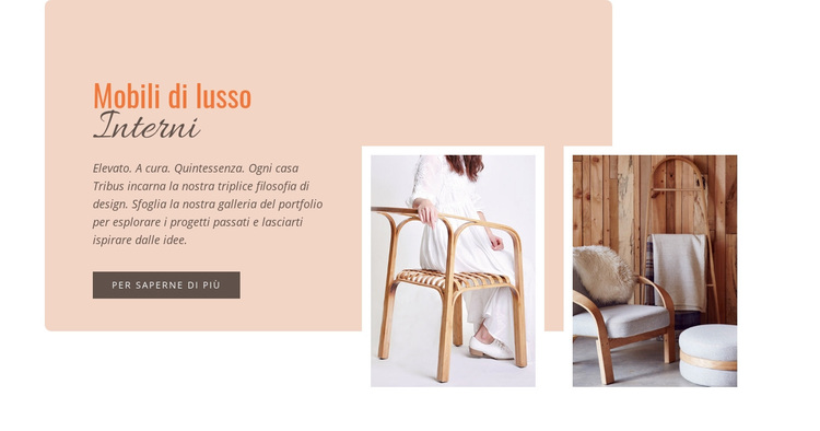 Semplici mobili in legno Tema WordPress