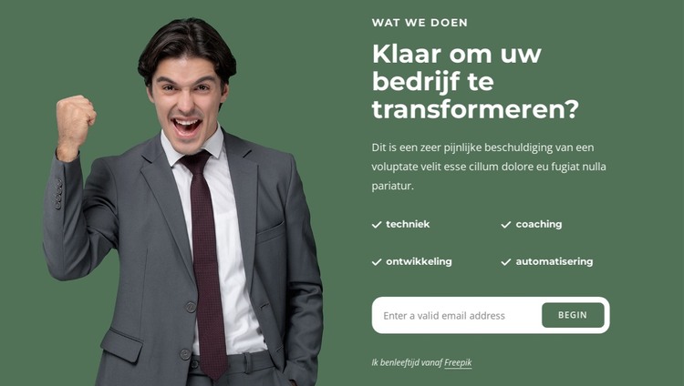 Wij lossen complexe bedrijfsproblemen op HTML-sjabloon