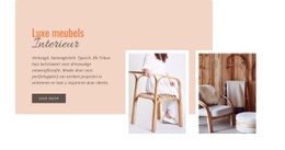 Eenvoudig Houten Meubilair - Mockup Met Draadframes