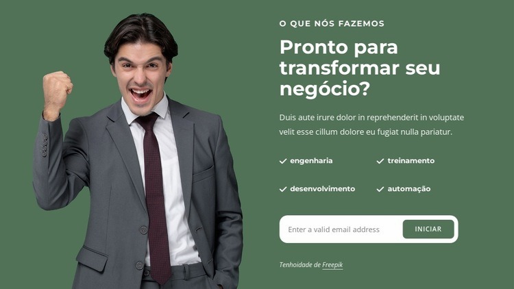 Resolvemos problemas empresariais complexos Modelo de uma página