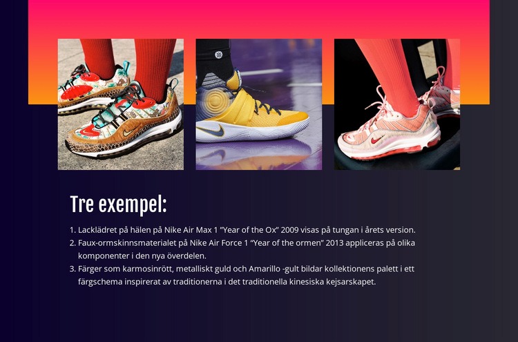 Sport och sportkläder HTML-mall
