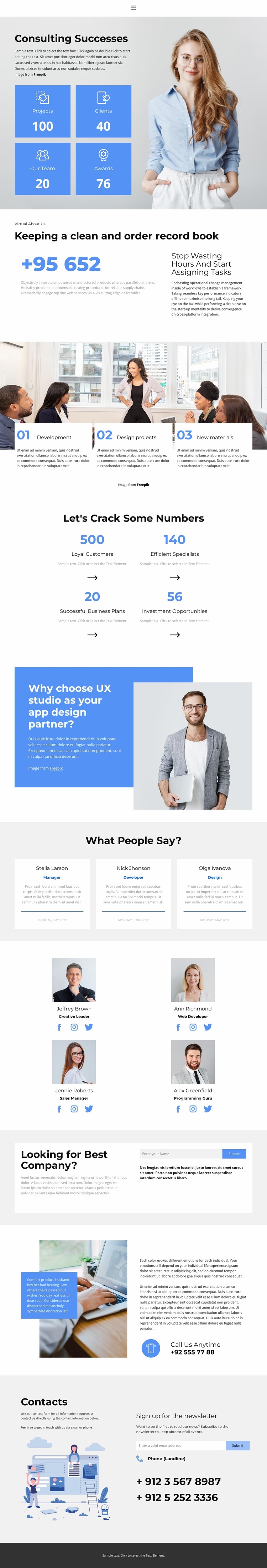 We keep the level Landing Page