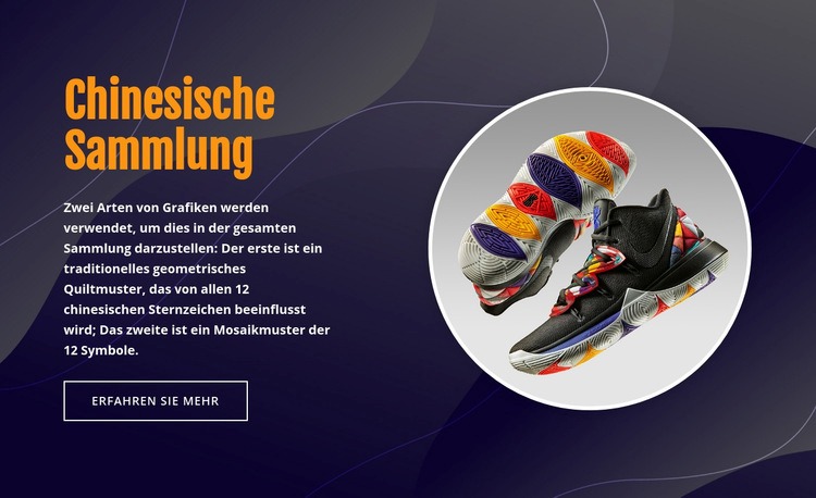 Chinesische Sportbekleidung HTML5-Vorlage