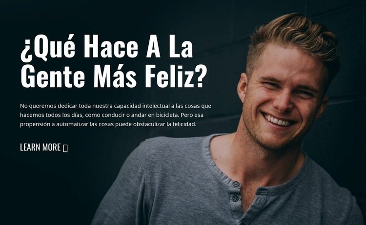 ¿Por qué hacer más feliz a la gente? Plantillas de creación de sitios web