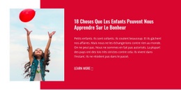 Bonheur D'Enfance - HTML Layout Builder