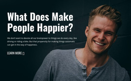 Whay Make People Happier - Custom HTML5 Template