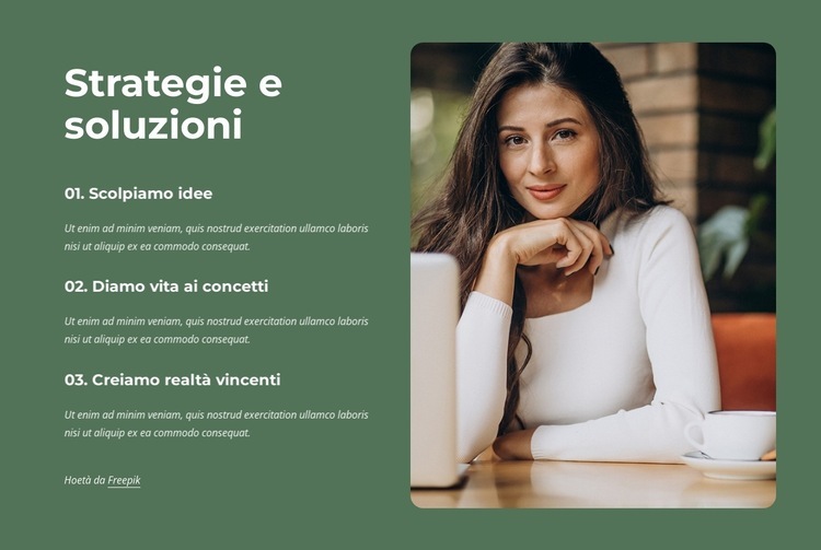 Portiamo nuove idee ai nostri clienti Modelli di Website Builder