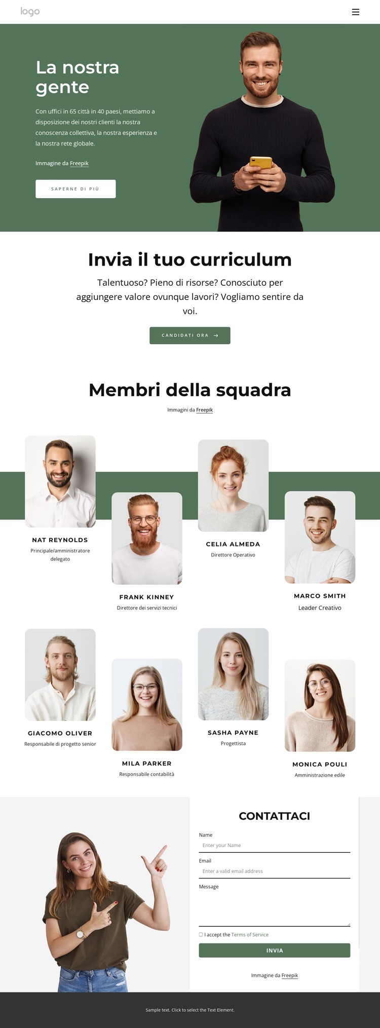 I nostri partner mettono i nostri clienti al primo posto Modello CSS