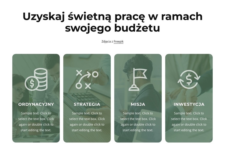 Wzmacniacz sieciowy z dużymi ikonami Motyw WordPress