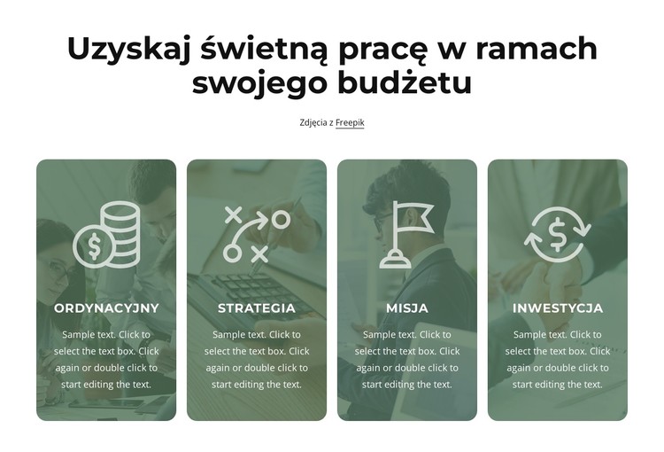 Wzmacniacz sieciowy z dużymi ikonami Szablon CSS