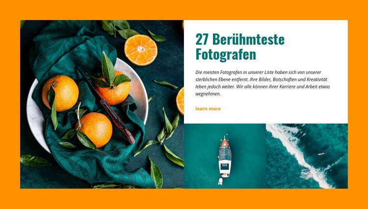 Berühmte Fotografen HTML Website Builder