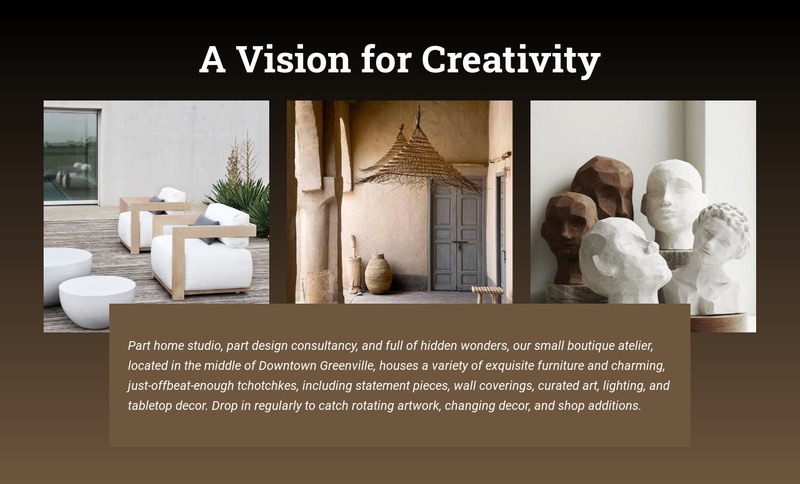 A vision of creativity Elementor Template Alternative