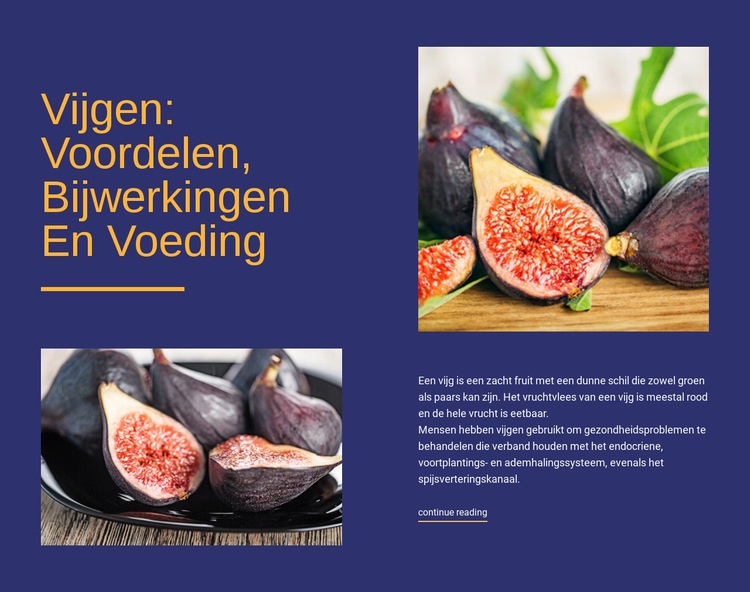 Mogelijke gezondheidsvoordelen Website mockup