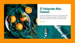 Fotógrafos Famosos - Belo Design De Site