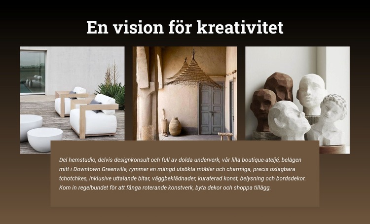 En vision om kreativitet CSS -mall