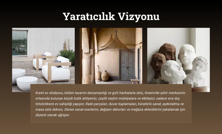 Bir yaratıcılık vizyonu CSS Şablonu