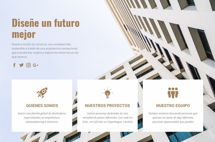 Inventamos el futuro Maqueta de sitio web