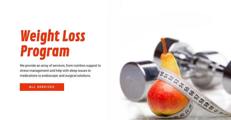 Weight Loss Program Homepage Design