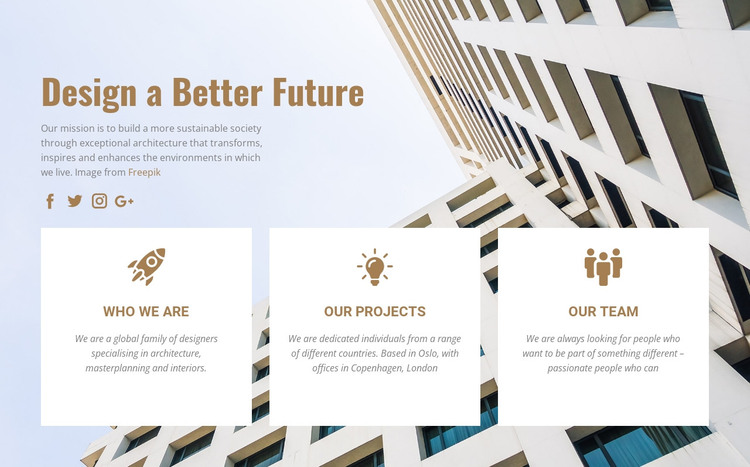 We invent the future HTML Template