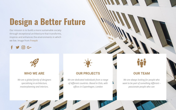 We invent the future HTML5 Template