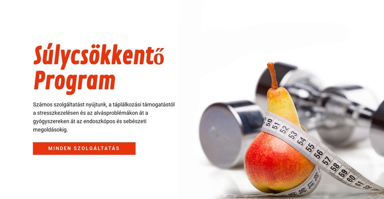 Súlycsökkentő program CSS sablon